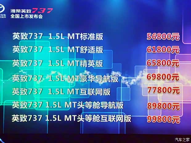 濰柴汽車 英致737 2015款 1.5L 手動互聯(lián)網版 濰柴汽車 英致737 2015款 1.5L 手動互聯(lián)網版