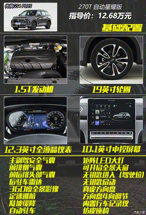廣汽乘用車(chē) 傳祺GS4 PLUS 2021款 270T 自動(dòng)星耀版
