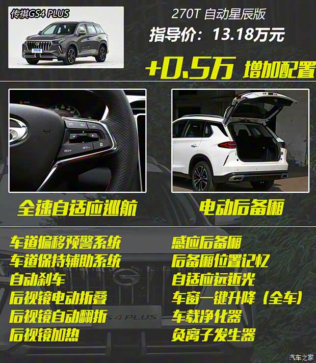 廣汽乘用車(chē) 傳祺GS4 PLUS 2021款 270T 自動(dòng)星耀版
