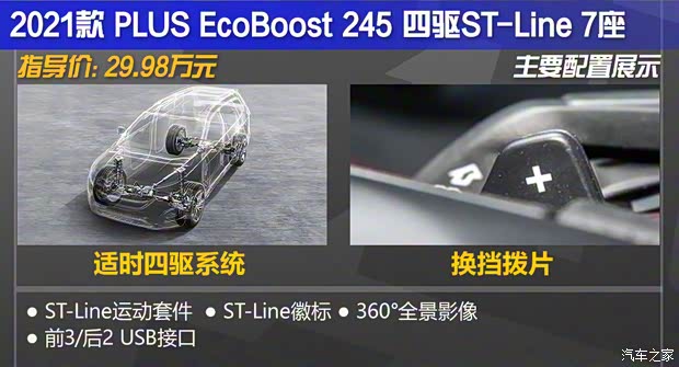长安福特 锐界 2021款 PLUS EcoBoost 245 两驱豪锐型 7座