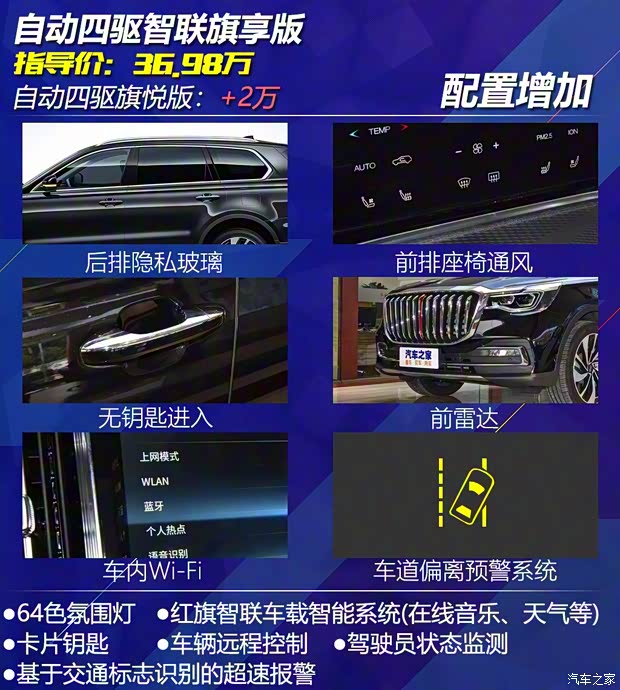 一汽红旗 红旗HS7 2019款 3.0T 自动四驱智联旗领版 一汽红旗 红旗HS7 2019款 3.0T 自动四驱智联旗领版