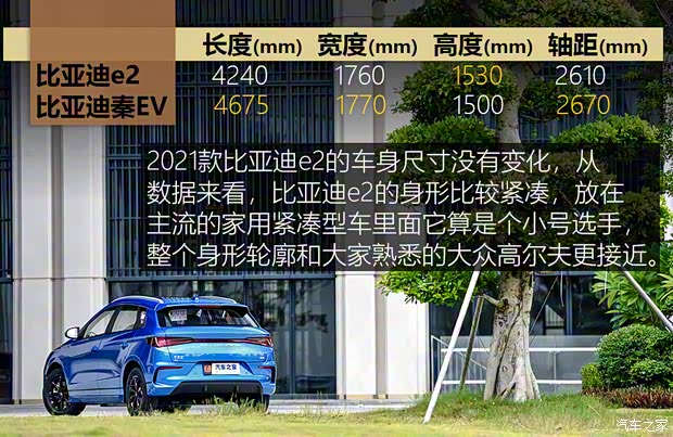 比亚迪 比亚迪e2 2021款 升级版 高续航版 尊贵型
