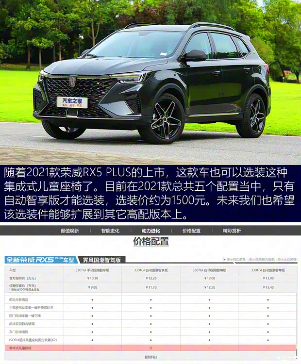 上汽集團 榮威RX5 2021款 PLUS 330TGI 自動國潮智享版 上汽集團 榮威RX5 2021款 PLUS 330TGI 自動國潮智享版