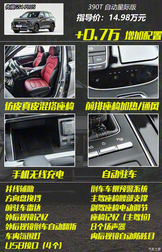 廣汽乘用車(chē) 傳祺GS4 PLUS 2021款 270T 自動(dòng)星耀版