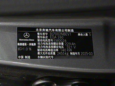 2025�� �Ŀ� EQA 260