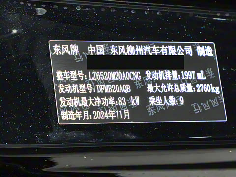 2024�� 2.0L �ֶ��м�Ӫ�˾�Ӣ��CNG 9��